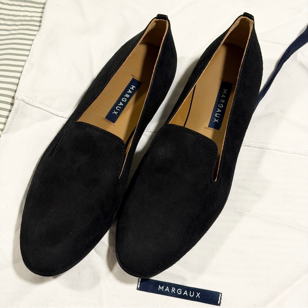 NWOT Margaux ‘The Loafer’ in Black Suede Size 5.5 Narrow Width